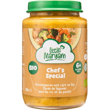 Little Maryam Chef's Special Groentepuree met Rijst en Kip 6+ Maanden - JUMBO