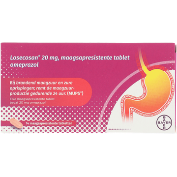 Losecosan tabletten bij brandend maagzuur 20mg MSR - JUMBO