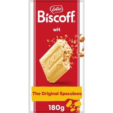 Lotus Biscoff speculoos witte chocoladereep met speculoos stukjes - JUMBO