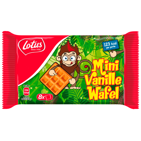 Lotus Mini vanille wafels - Dirk