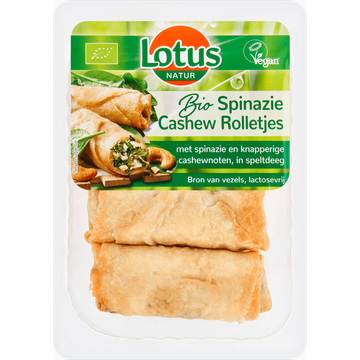 Lotus Natur Bio Spinazie Cashew Rolletjes - JUMBO