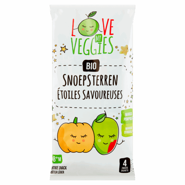 Love My Veggies BIO snoepsterren mango-pompoen - PLUS