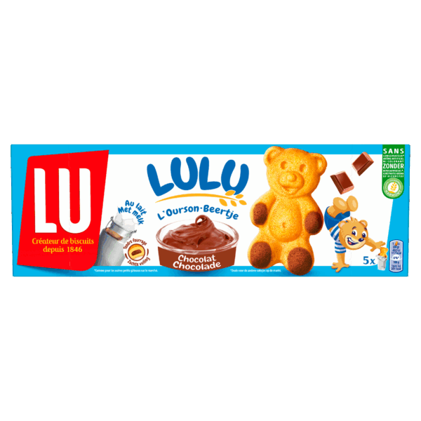 Lu LULU Beertje koekjes met chocolade - PLUS