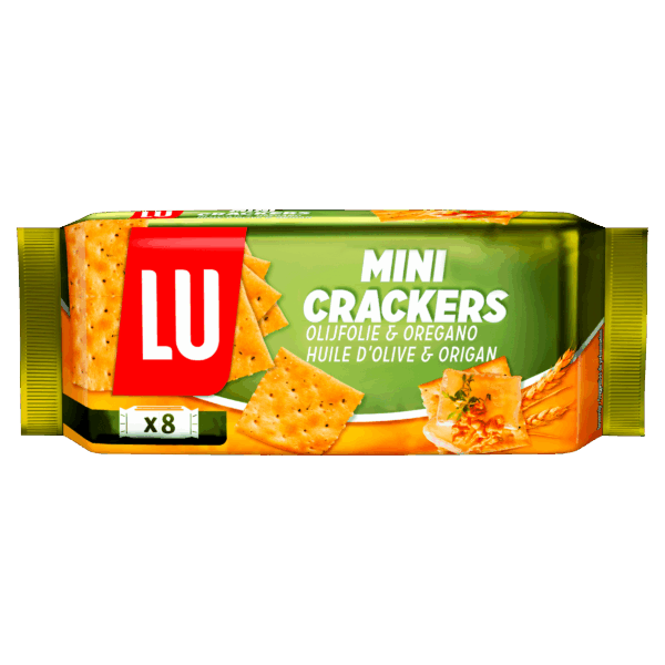 Lu Mini crackers olijf & oregano - PLUS
