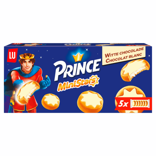 Lu Prince MiniStars koekjes witte chocola - PLUS