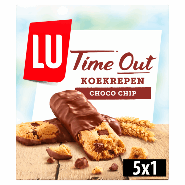 Lu Time Out koekrepen choco chip - PLUS