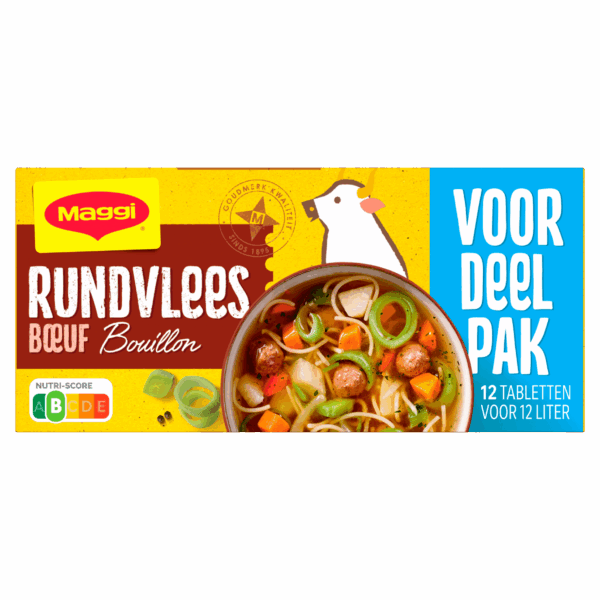 Maggi Bouillon rundvlees 12 blokjes - PLUS