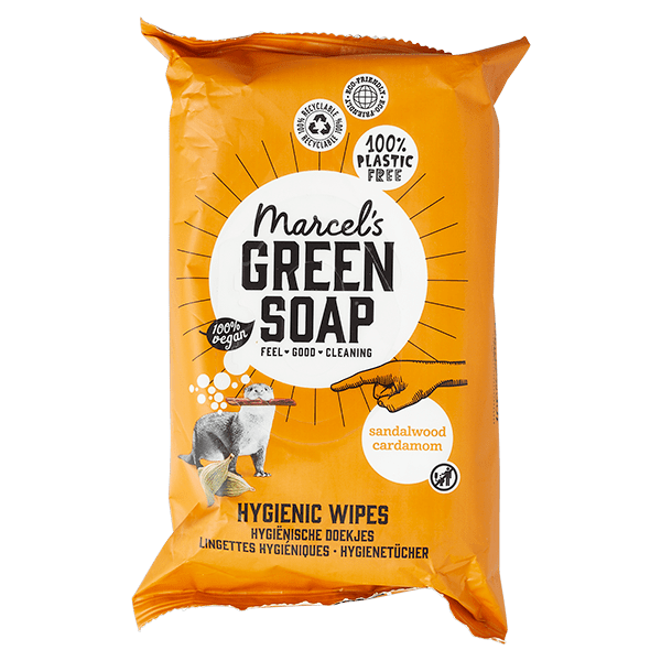 Marcel's Green Soap Cleaning Wipes Sandelhout & Kardemon - PLUS