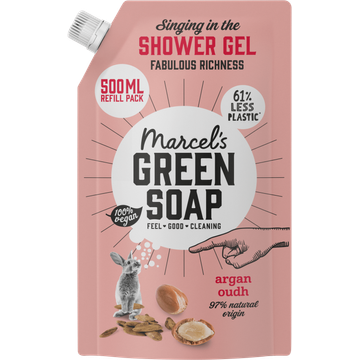 Marcel's Green Soap Shower Gel Argan Oudh Refill Pack - JUMBO