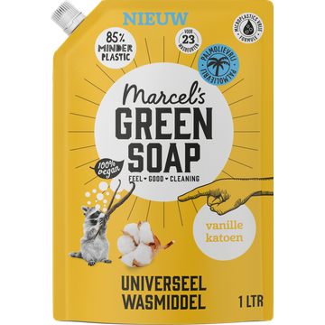 Marcel's Green Soap universeel wasmiddel Vanille & Katoen navulling - JUMBO