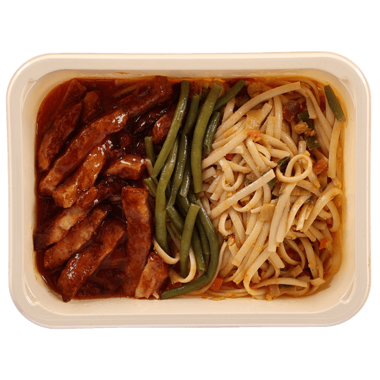 Mealmasters Bami goreng gerookte buikspek zoetzure saus - Dirk