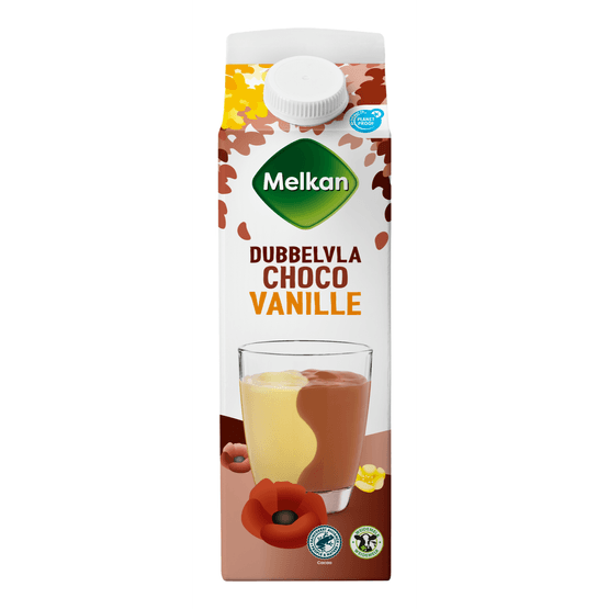 Melkan Dubbelvla vanille-chocolade - Dirk