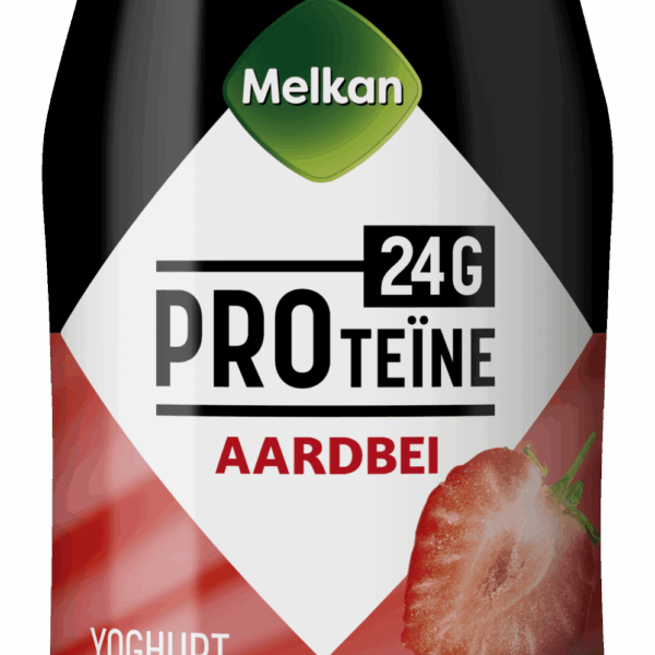 Melkan High Protein yoghurtdrink aardbei - PLUS