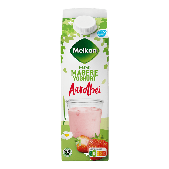 Melkan Vruchtenyoghurt aardbei - Dirk