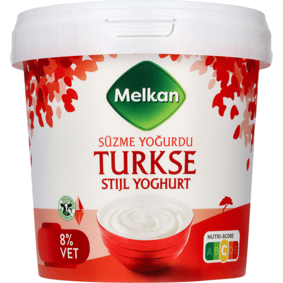 Melkan Yoghurt Turkse stijl 8% vet - Dirk