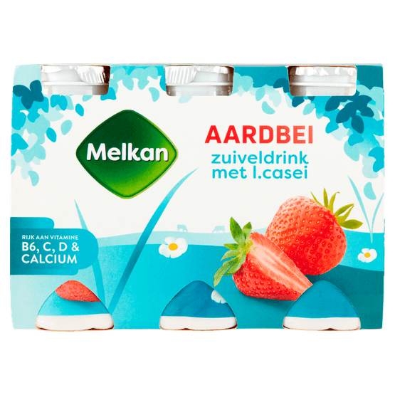 Melkan Zuiveldrink aardbei - Dirk