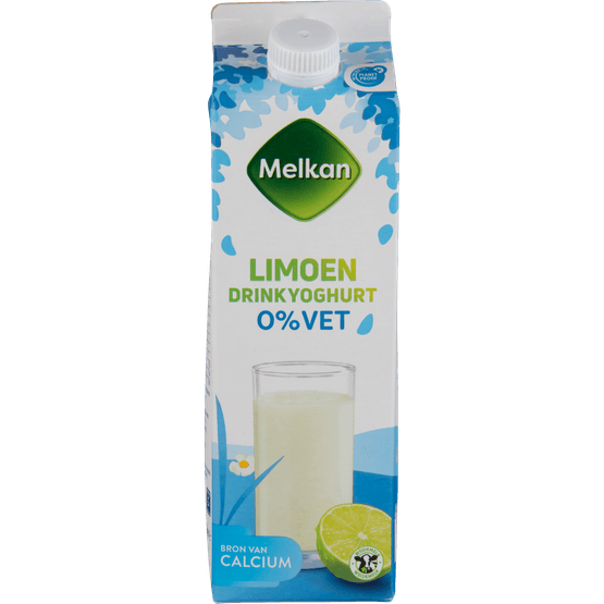 Melkan Zuiveldrink limoen 0% vet - Dirk