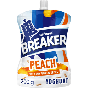 Melkunie Breaker Originals Peach Yoghurt with Sunflower Seeds - JUMBO