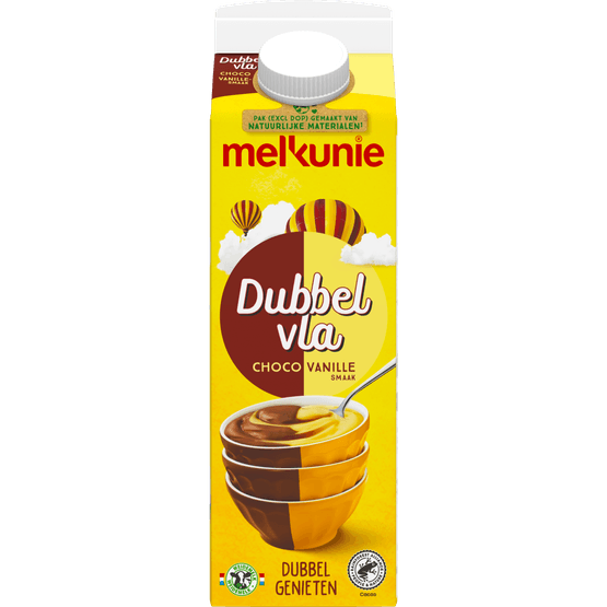 Melkunie Dubbelvla chocolade vanille - Dirk