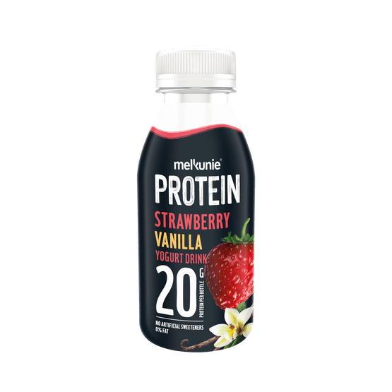 Melkunie Protein yoghurt drink aardbei vanille - Dirk