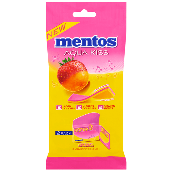 Mentos Aqua kiss strawberry 2-pack - Dirk