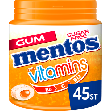 Mentos Gum Vitamins Citrus Blend Suikervrij - JUMBO