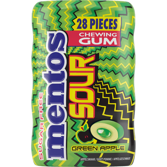 Mentos Sour gum green apple - Dirk