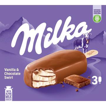 Milka Vanilla & Chocolate Swirl 3 Stuks - JUMBO