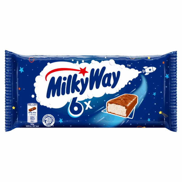 Milky Way Melk Chocolade Repen 6-pack - PLUS