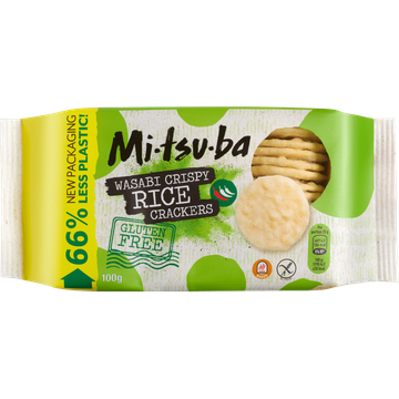 Mitsuba Wasabi Crispy Rise Crackers - JUMBO