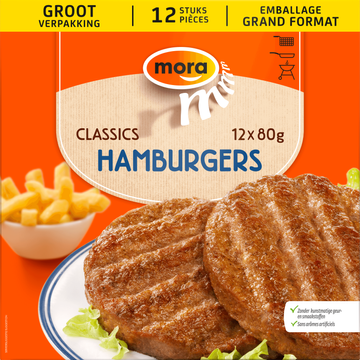 Mora Classics Hamburgers 12 x 80 g - JUMBO