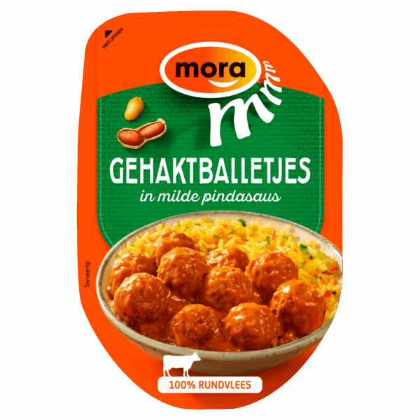 Mora Gehaktballetjes in Milde Pindasaus - PLUS