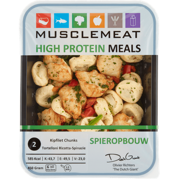 Muscle Meat High Protein Meals Kipfilet Chunks Tortelloni Ricotta-Spinazie - JUMBO
