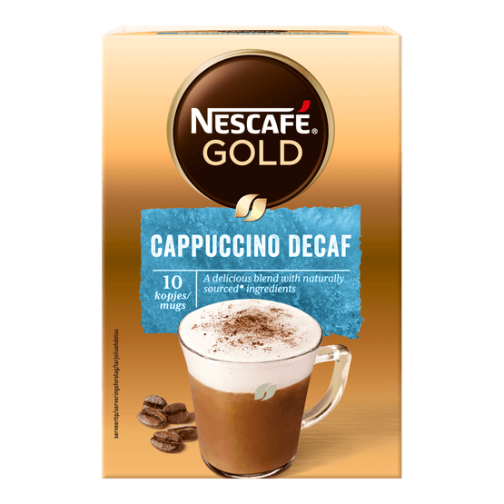 Nescafé Oploskoffie cappucino cafeïnevrij - Dirk