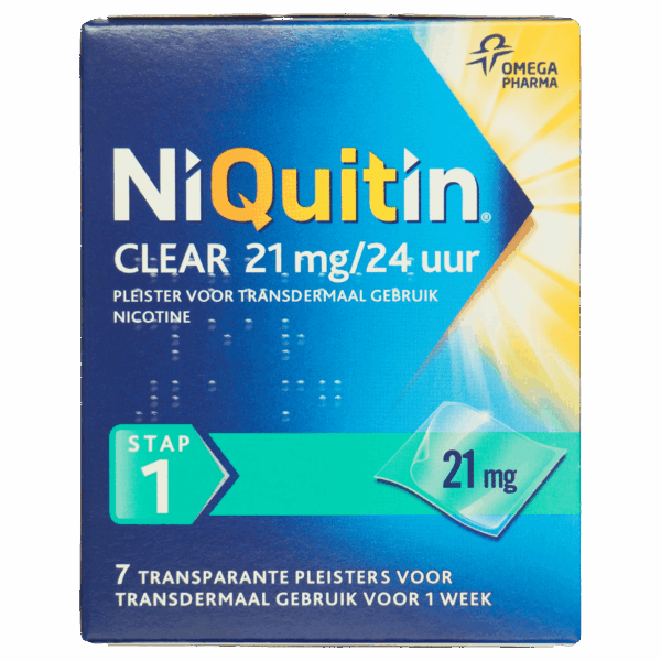 Niquitin Clear 21mg pleisters - PLUS