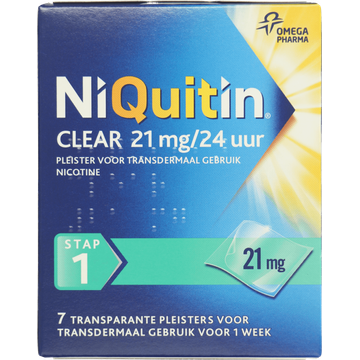 Niquitin Clear pleisters (21 mg / 24 uur)