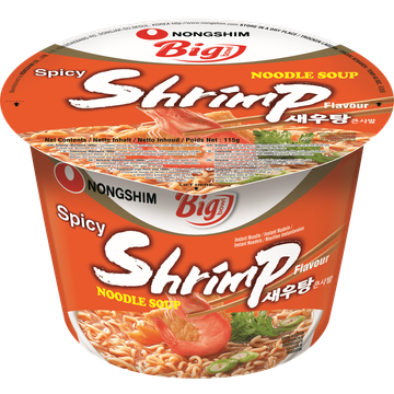 Nongshim Instant Noodles Shrimp Spicy Big Bowl - JUMBO