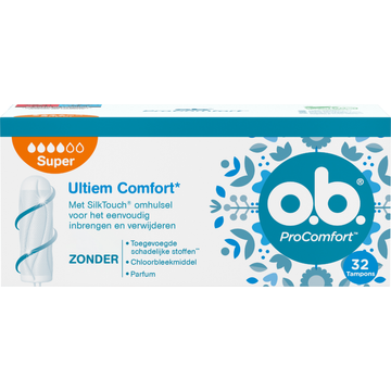 O.B. ProComfort Tampons Super 32 Stuks - JUMBO