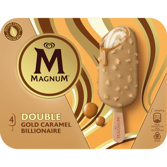Ola Magnum double gold choc.billion 4 stuks - Dirk
