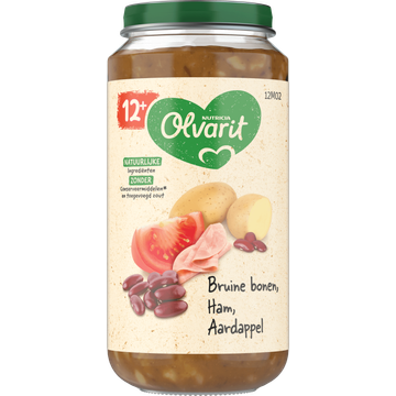 Olvarit 12+ Maanden Bruine Bonen Ham Aardappel - JUMBO