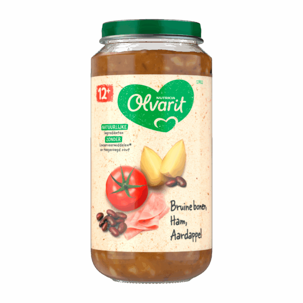 Olvarit 12+mnd Bruine Bonen Ham Aardappel - PLUS