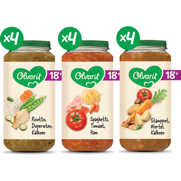 Olvarit 18+ Maanden Variatiemenu Maaltijd 12 x 250g - JUMBO
