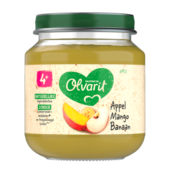 Olvarit 4+ Maanden Appel Mango Banaan - Dirk