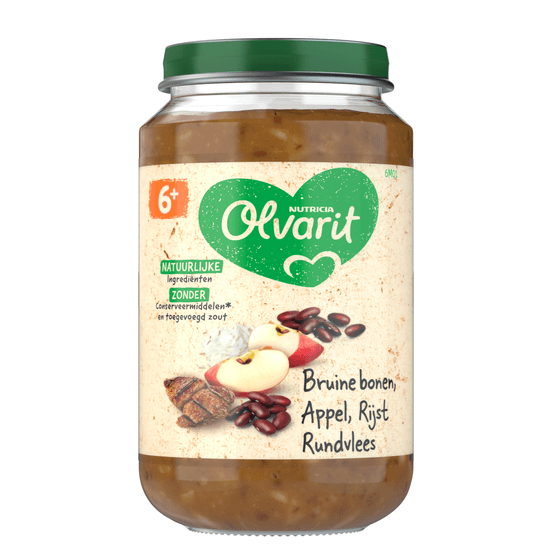 Olvarit 6+ Maanden Bruine Bonen Rund Rijst - Dirk