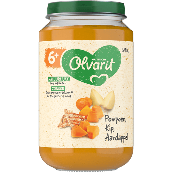 Olvarit 6+ Maanden Pompoen Kip Aardappel - Dirk
