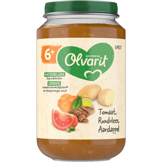 Olvarit 6+ Maanden Tomaat Rund Aardappel Wortel - Dirk