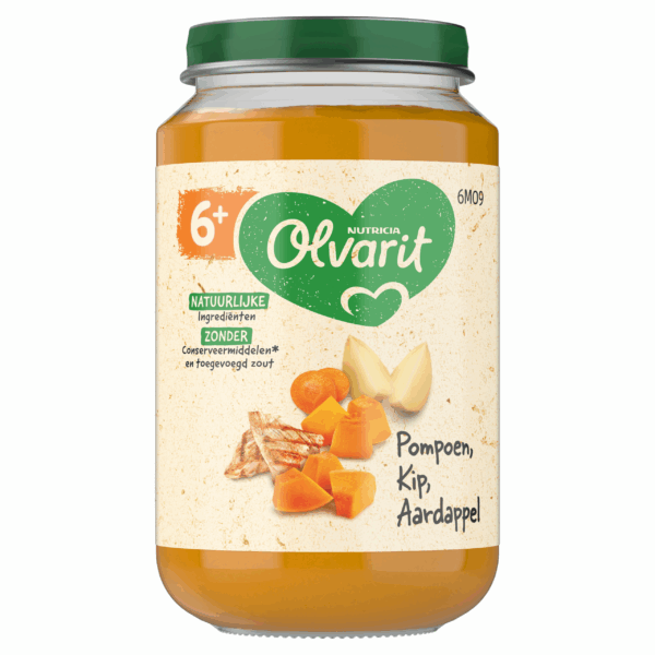 Olvarit 6+mnd Pompoen Kip Aardappel - PLUS