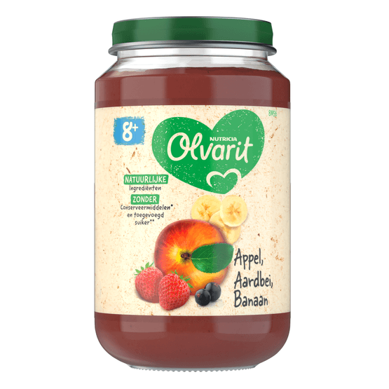 Olvarit 8+ Maanden Appel Aardbei Banaan - Dirk