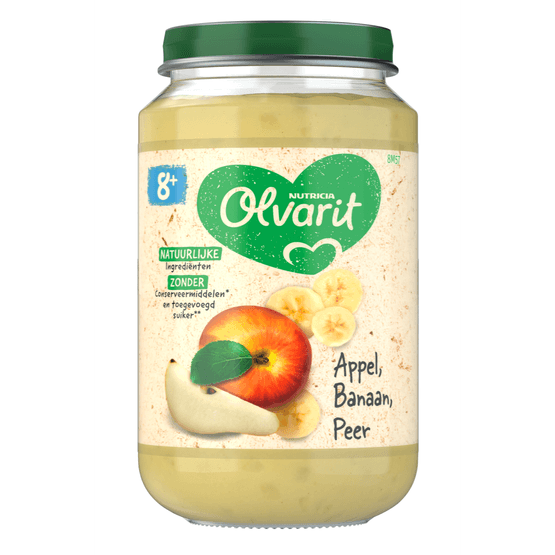 Olvarit 8+ Maanden Appel Banaan Peer - Dirk