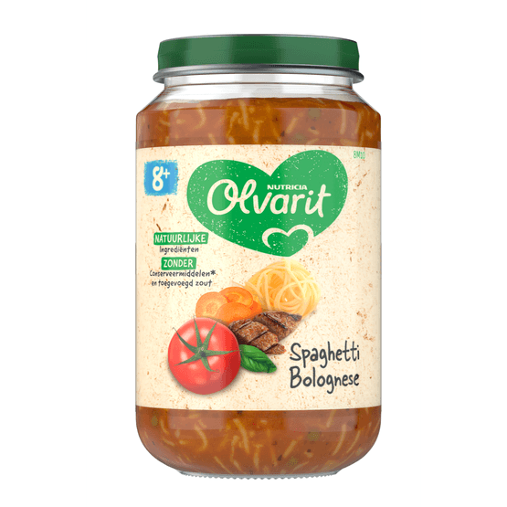 Olvarit 8+ Maanden Spaghetti Bolognese - Dirk